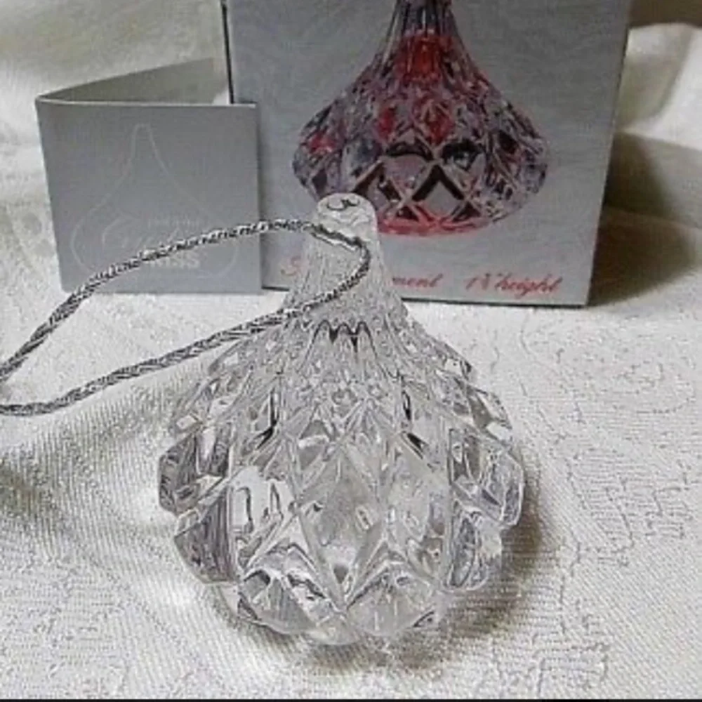Crystal Kiss Made In Germany Ornament Hershey Kiss Full Lead Jonal Crystals